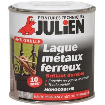 Peinture anti-rouille satin&eacute;e 0.5 L - noir satin&eacute;