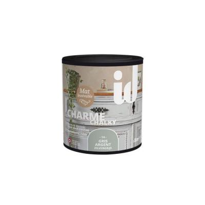 Peinture meubles et boiseries CHARME 500ML GRIS ARGENT - ID Paris