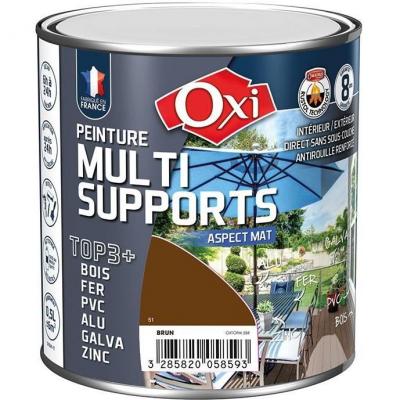 Peinture multi supports top 3+ brun mat ral 8017 0.5l