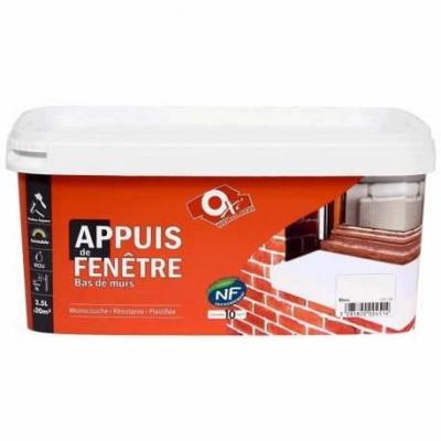 Peinture appui de fen&ecirc;tre Mate velout&eacute; OXI, gris anthracite, 1 l