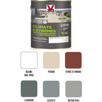 Peinture sols ext&eacute;rieurs V33 climats extr&ecirc;mes satin 2,5L (carbone)