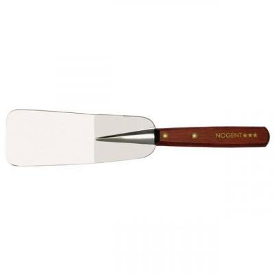 Nogent 1720 Pelle de Cuisine Inox Grand Mod&egrave;le Manche Bois, Merisier