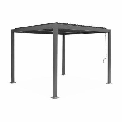 Pergola bioclimatique, aluminium et acier