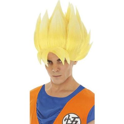 Perruque Sangoku Super Saiyan Licence Officielle Dragon Ball Z&trade; - Jaune - Taille Unique 