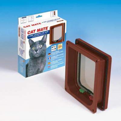 Chati&egrave;re 4 verrouillages avec tunnel 235 brun - pet-mate - VA-6207