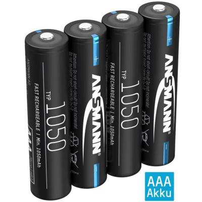 ANSMANN Piles rechargeables Micro AAA 1050 mAh NiMH 1,2 V (lot de 4)