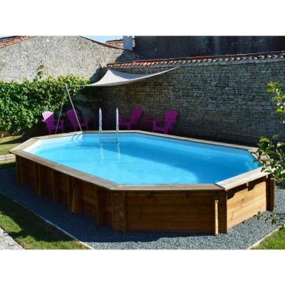 Piscine en bois ovale 6,20m x 3,95m x H: 1,36m SAFRAN 2
