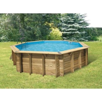 Piscine bois Oc&eacute;a 5,80 x 1,30 m - Liner bleu