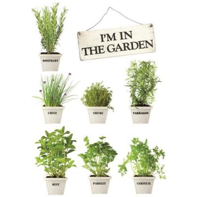 Plage 152756 Sticker Mural - in The Garden, 1 Planche, 48 x 68 cm