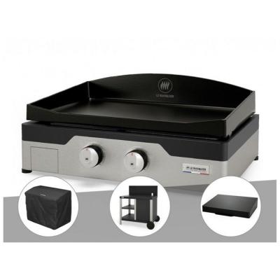 Plancha gaz Signature Allure 260 Duo + Housse de protection + Chariot + Couvercle de protection