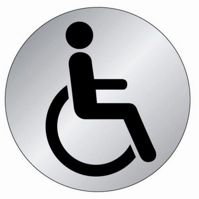Plaque signal&eacute;tique ''Toilette handicap&eacute;'' 75 mm - NOVAP - 4383040