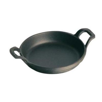 STAUB Plat Empilable en Fonte, Rond, &Oslash; 20 cm, 0,75 L, Noir Mat