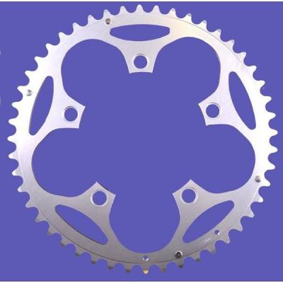 Plateau v&eacute;lo - 52 dents - diam&egrave;tre 110 mm - couleur argent