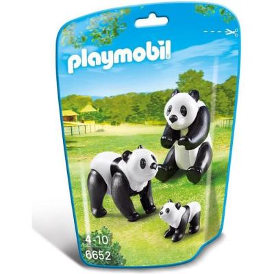Jouet collection Le Zoo - Couple de Pandas et leur b&eacute;b&eacute; (n&deg; 6652)