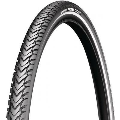 Pneu v&eacute;lo City/VTC Michelin Protek Cross TR noir/flanc r&eacute;fl&eacute;chissan
