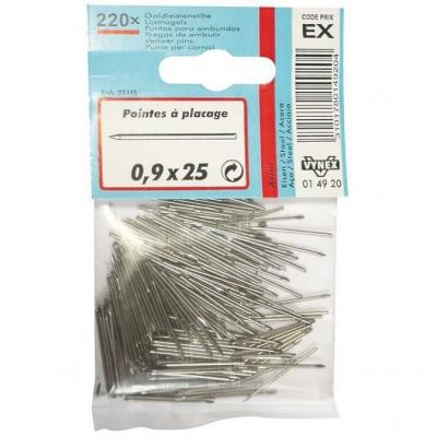 VYNEX Pointe placage Acier 0.9x25 x220p en Blister