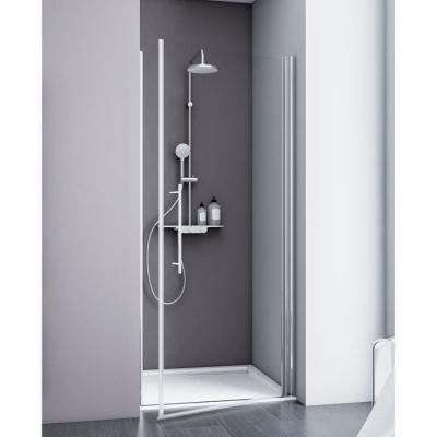 Porte de douche pivotante 80 x 192 cm Schulte NewStyle verre transparent anticalcaire