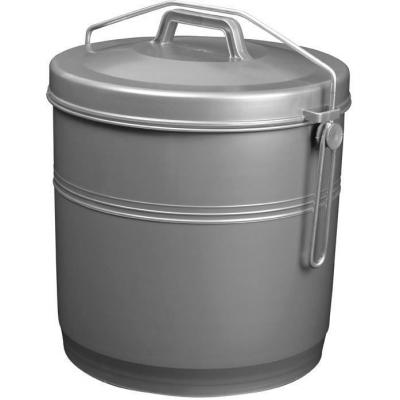 Poubelle etrier 16 litres gris silver aluminium et plastique p16c