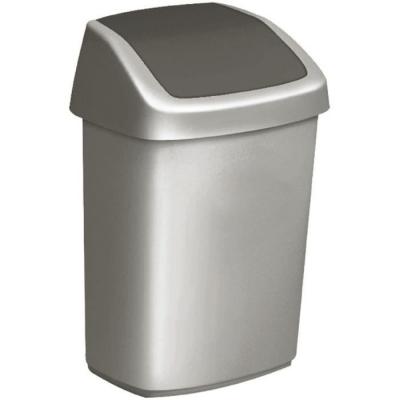 Poubelle Pour Sanitaire Sanitaire Couvercle Basculant 10 L Gris