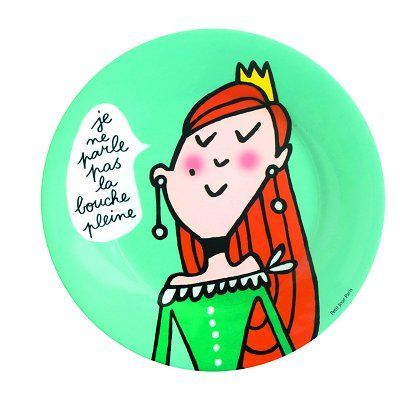 Assiette princesses - princesses : pas la bouche pleine