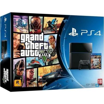 Sony PlayStation 4 - Console de jeux - 500 Go HDD - noir de jais - Grand Theft Auto V
