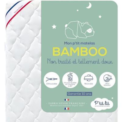Matelas b&eacute;b&eacute; d&eacute;houssable ultra-doux BAMBOO 60x120