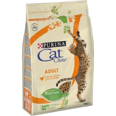 PURINA CAT CHOW Adulte Croquettes pour Chat NaturiumTM Poulet 3 kg Sac
