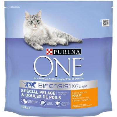 PURINA ONE Pelage & Boules de Poils - lot % : 4 x 1,5 kg
