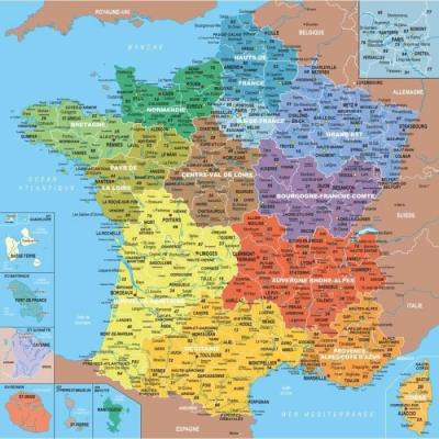 Puzzle en bois - CARTE DE FRANCE REGIONS