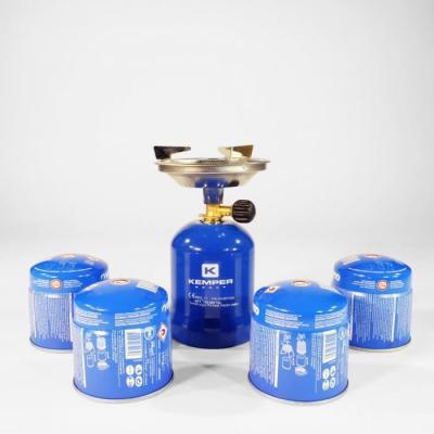 R&eacute;chaud &agrave; gaz 2200W Coque m&eacute;tal + 4 cartouches de gaz Kemper R&eacute;chaud camping pour cartouche gaz 190g