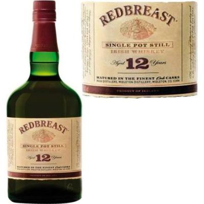 Whisky Irlande Redbreast 12 ans Single Pot Still Whiskey 40&deg; 70cl