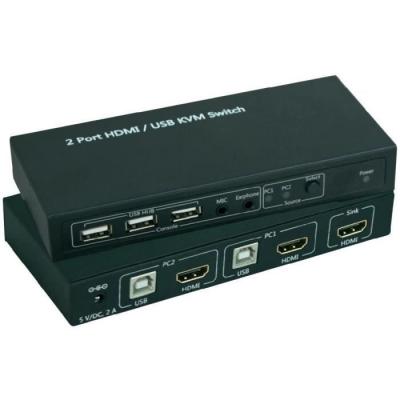 R&eacute;partiteur kvm hdmi 2x1 ports avec usb