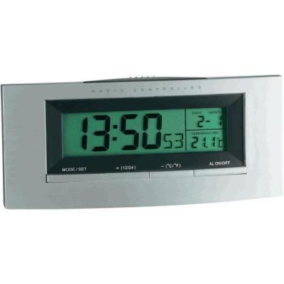 R&eacute;veil radiopilot&eacute;(e) Tfa Dostmann 98.1030 argent, noir