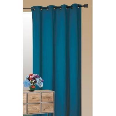 Homemaison Rideau Isolant Thermique, Polyester, P&eacute;trole, 260x140 cm