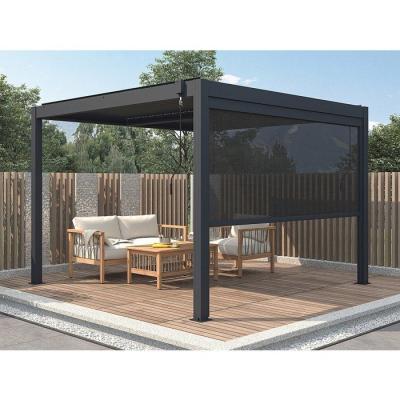 Rideau r&eacute;tractable pour pergola bioclimatique - L2,78 x H 2,05 m - VIADANA