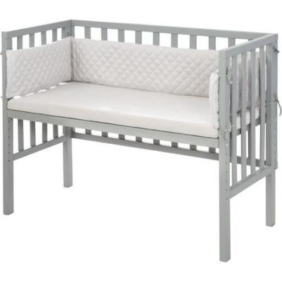 ROBA Berceau Cododo R&eacute;glable ""roba Style"" 90x45 cm + Matelas + Tour de lit et Barri&egrave;re - Taupe