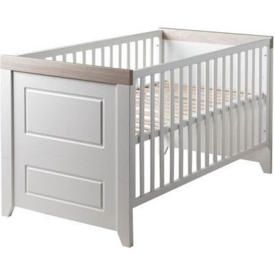 ROBA Lit B&eacute;b&eacute; &Eacute;volutif ""Felicia"" R&eacute;glable en Hauteur  - 70x140 cm - Blanc - 'Luna Elm'