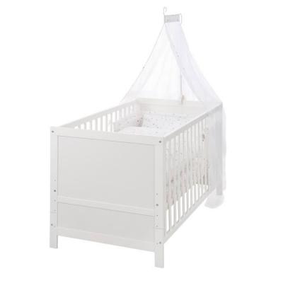 ROBA Lit B&eacute;b&eacute; &Eacute;volutif Complet - 70 x 140 cm - Textiles inclus - Blanc