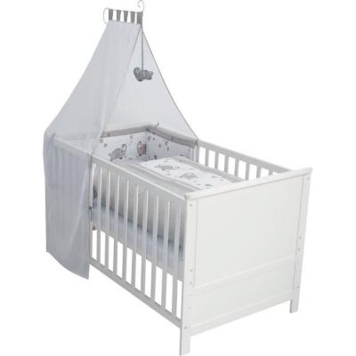 ROBA Lit B&eacute;b&eacute; &Eacute;volutif Complet ""Jumbotwins"" 70x140 cm - Blanc