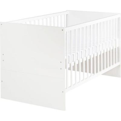 ROBA Lit B&eacute;b&eacute; &Eacute;volutif Anton - 70 x 140 cm - Hauteur R&eacute;glable - Bois Blanc