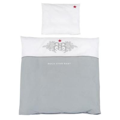 ROBA Parure de lit B&eacute;b&eacute; ""Rock Star Baby 1"" Coton - Housse de Couette 100x135 cm + Taie 40x60 cm