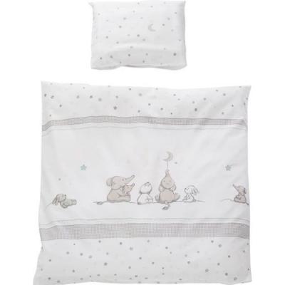 ROBA Parure de lit B&eacute;b&eacute; ""Sternenzauber"" r&eacute;versible - Housse de Couette 80x80 cm + Taie 40x35 cm