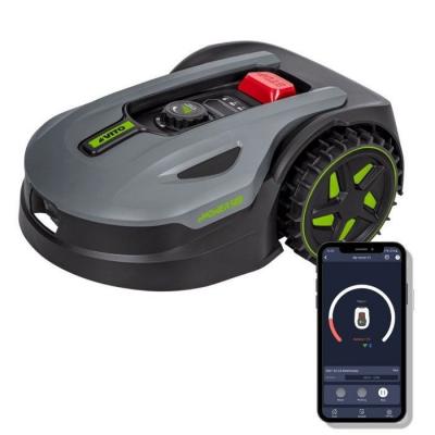 Robot Tondeuse 20V Batterie 2.0Ah 300m2 Cable p&eacute;riph&eacute;rique 100m Station de charge -