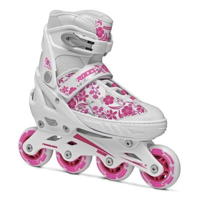 Roces patins &agrave; roues align&eacute;es Compy 8.0 Girls blanc / rose 38-41