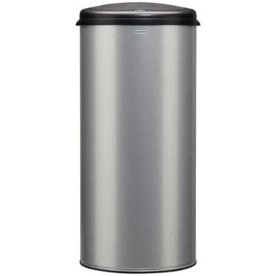 ROSSIGNOL Poubelle Handtouch - 45 L - Gris m&eacute;tal 9006 t&ecirc;te noire