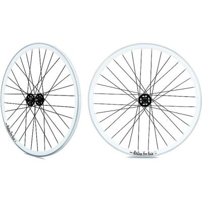 Rodi roue arri&egrave;re fixie jante et moyeu blanc noir