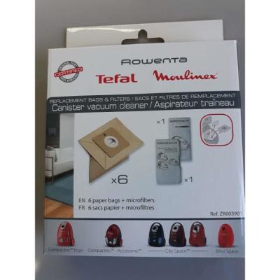Boite de 6 sacs + filtres (ZR003901 MT000501) pour Aspirateur