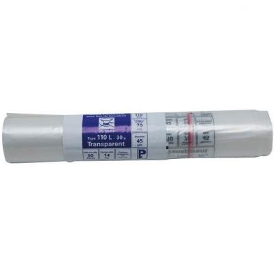 Sac poubelle TRANSP,110LX25 30M 1037418 - Publi Embal