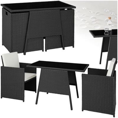Tectake salon de jardin lausanne 2 places - noir 403096