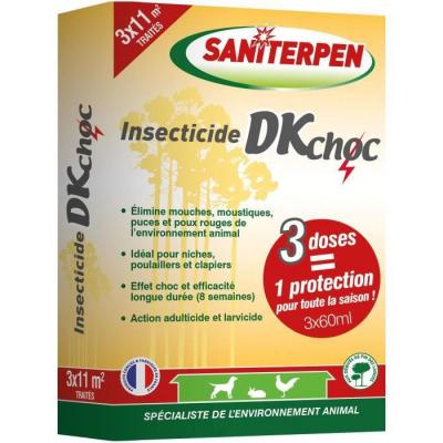 Saniterpen Insecticide DK pour Locaux et Mat&eacute;riel d'&eacute;levage 3x60ml